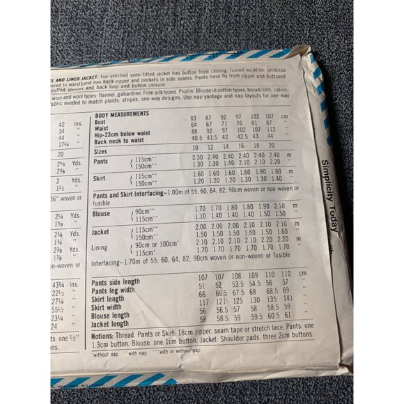 Simplicity Misses Skirt Pants Shirt Coat Sewing Pattern sz 14 6364 - uncut - Picture 7 of 11